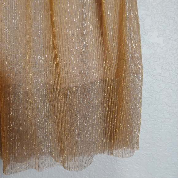 Free press gold pleated metallic skirt - Picture 5 of 6